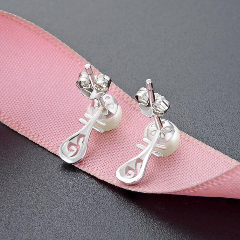 Lindon 925 Sterling Silver Synthetic Pearl Earrings Drop Earrings For Women Wedding Party Gifts