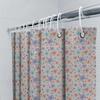 Pattern Shower Curtain Floral Print Bath Room Decor Water Proof Fabric For Bathroom Pink Blue White Color Home Decor Item Ready