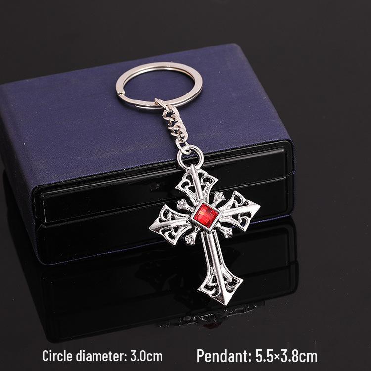 European & American Rock Guitar Keychain: Hip Hop Drip Oil Alloy Pendant Charm for Women's Bags