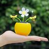 Cactus Auto-swinging Solar Sun Flower Plant Jewelry Car Interiors Ornaments Dancing Doll Figurines Miniature Car Home Decoration