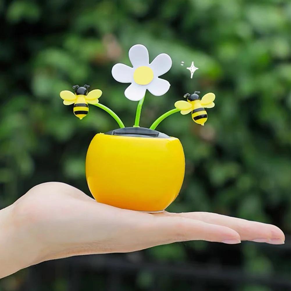 Cactus Auto-swinging Solar Sun Flower Plant Jewelry Car Interiors Ornaments Dancing Doll Figurines Miniature Car Home Decoration