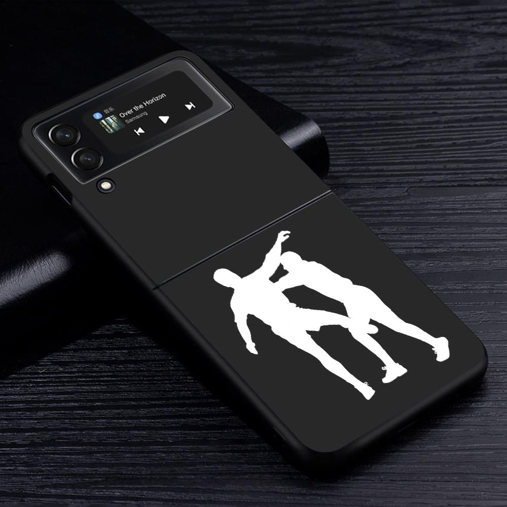 

Чехол для мобильного телефона Samsung Galaxy Z Flip3 Flip4 5G черный чехол Z Flip 4 3 жесткий чехол для ПК Zflip3 Funda Basketball Dunk Star Slam Samsung Z Flip3 5G