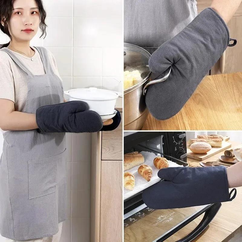 New Kitchen Gloves Insulation Leopard Pattern Pad Cooking Microwave Gloves Baking BBQ Oven Potholders Oven Mitts Potholder Pad for Kitchen