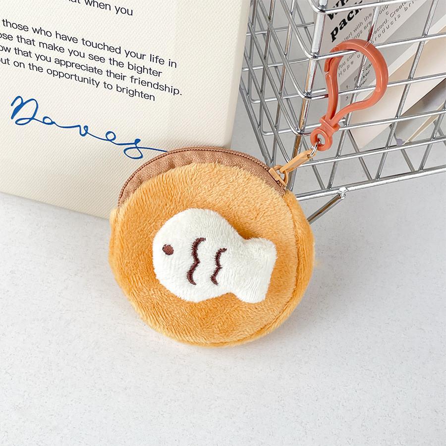 

Cat Fish Animal Plush Coin Pouch Pendant Keychain Decoration Toys Kids Gift Fish