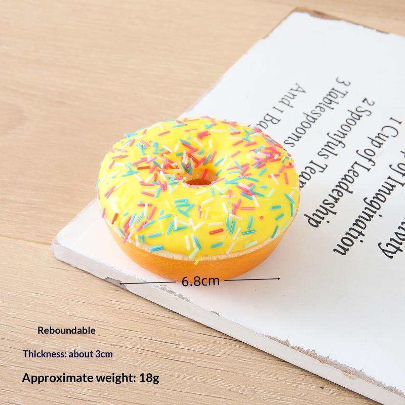 Simulation Donut Squeeze Stress Relief Toy High Simulation Decompression Fidget Toy for Hospital Patient Calm Down