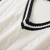 Men's College-Style 100% Wool Knitted Vest, Autumn/Winter Cable Knit, Contrasting Colors, Thickened Sleeveless Design
