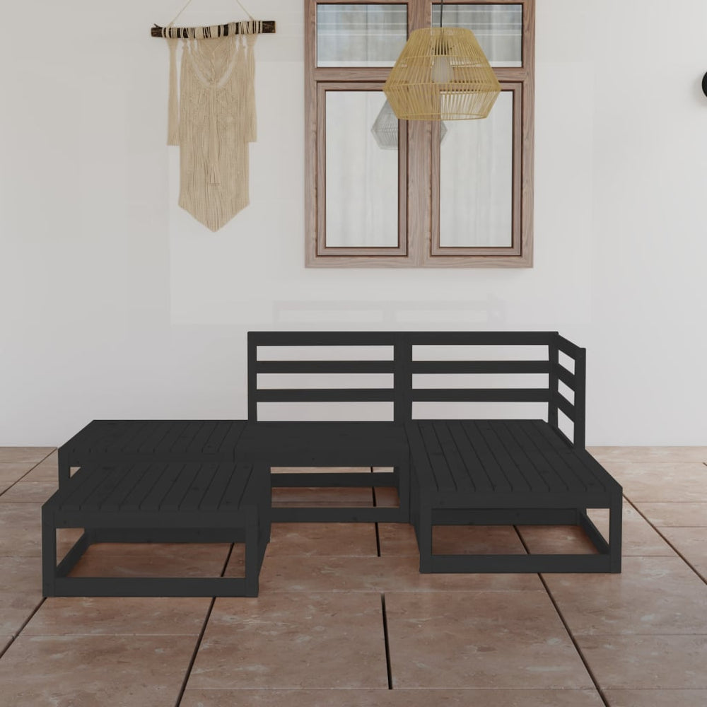 Salon de jardin 5 pcs  bois de pin massif