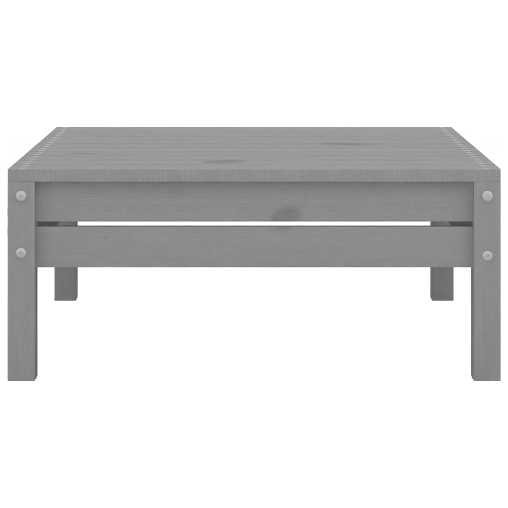 4 Piece Garden Lounge Set Solid Pine Wood Grey