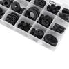 125 pcs 18 Sizes Rubber Grommet Kit Hollow Closed Wire Grommets Firewall Grommet