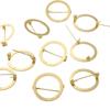 Copper Circular Safety Brooch For DIY Jewelry Making Craft Accessories