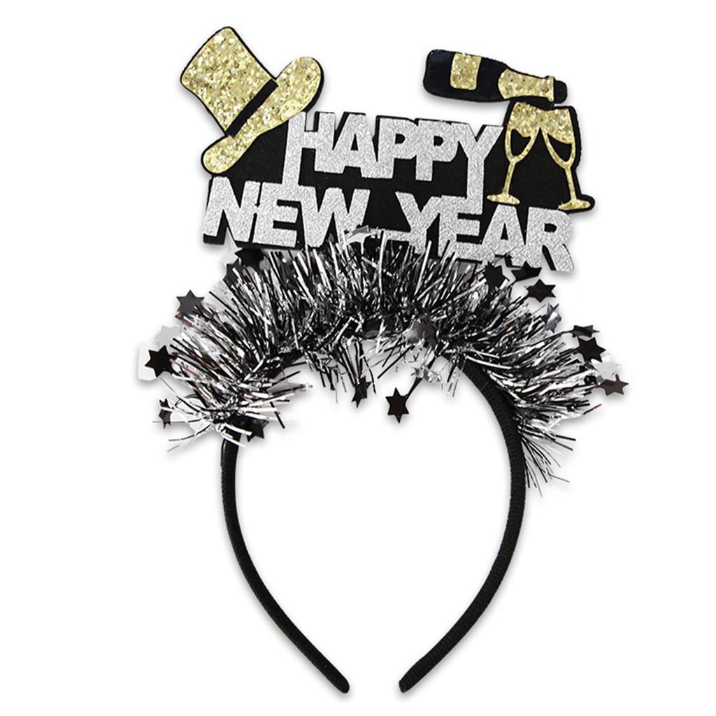 Glitter Headband 2025 Photo Props Fun Headband Party Blingbling Karaoke Party Hair Hoop Tinsel for Christmas Stage