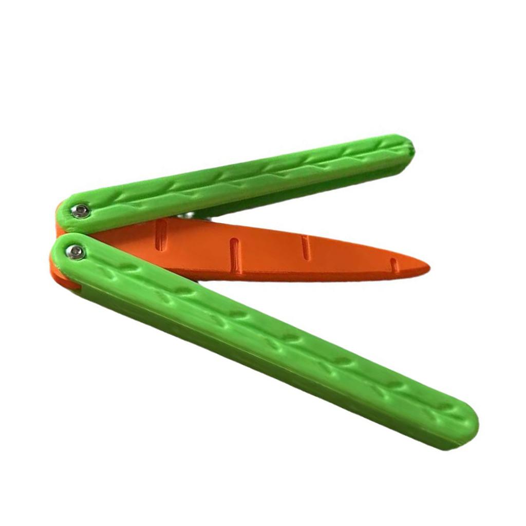Carrot Knife Foldable Cute Stress Relief Portable High Safety Durable Plastic 3D Printing Knife Toy