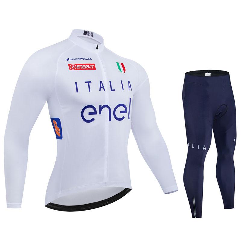 2026 Italia Pro Team Prodyšný Dlouhý Rukáv Pánský Cyklistický Dres Sada Oblečení na Horský Kolo Podzimní Cyklistické Oblečení Maillot Ropa Ciclismo