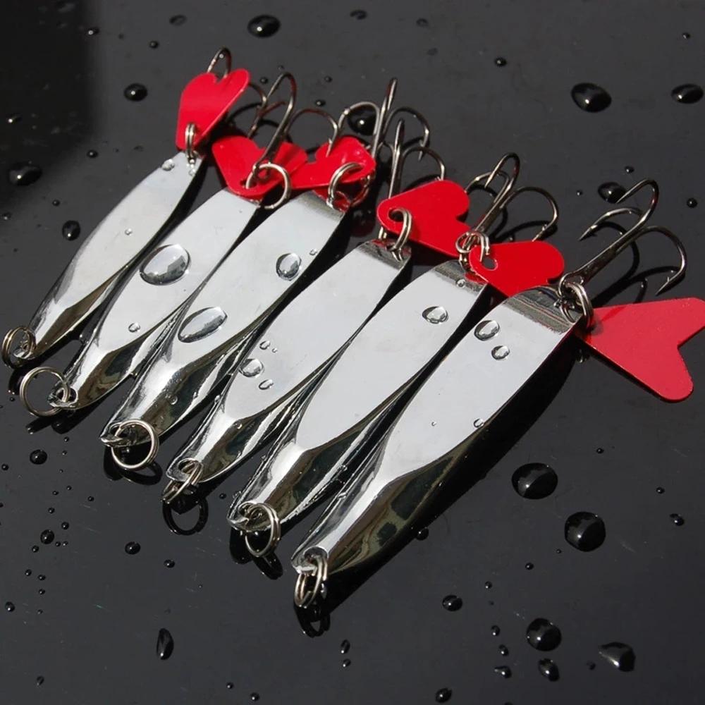 3pcs Bright Silver Wedges Bevel Cut Spoon Lure for Bass Pike Catfish Crank Bait Saltwater Fishing Metal Hard Lure 7g-28g
