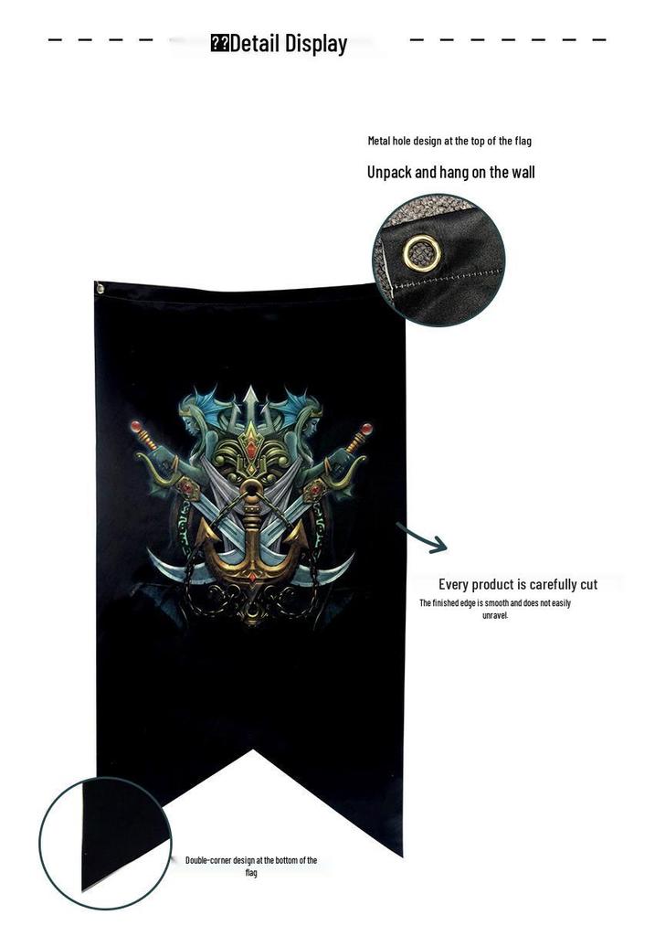 Hero Dark Flag KTV Theme Decoration for Living Room