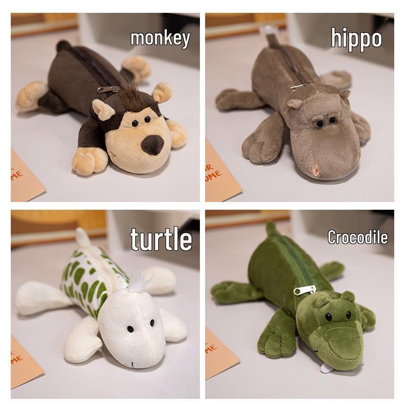 Cute Capybara Plush Pencil Case - High-Value Stationery Storage Bag for Students and Office Use