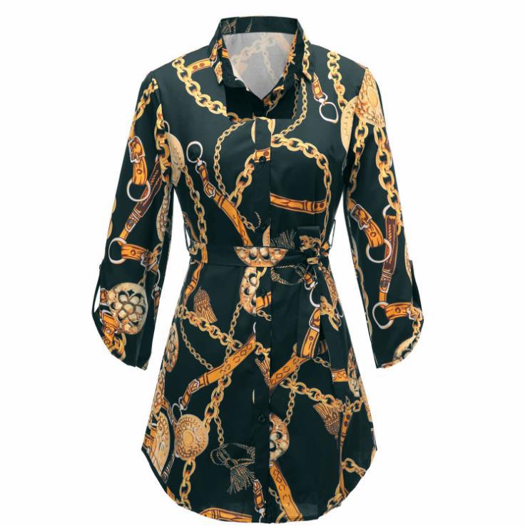 1111 new European and American popular women's shirt and flower skirt