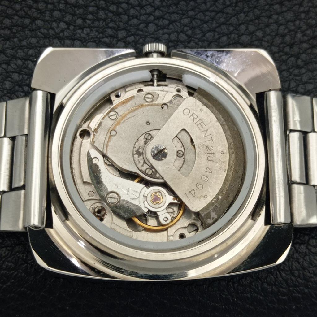 USED ORIENT AUTOMATIC 46941 VINTAGE JAPAN MENS BLUE COLOR DIAL WATCH a702234-5 R123-a702234