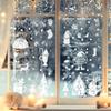 Window Reindeer Snowflake Sticker Static Pvc Glass Decals For Decor Christmas