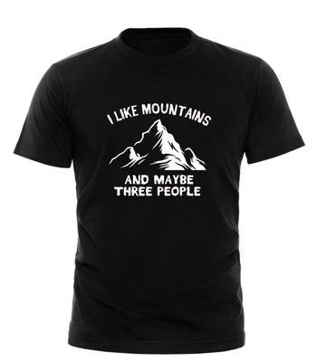 Ich lebe Berge und 3 Leute Bergsteigen - Herren Lustiges T-Shirt Alle Größen