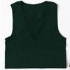 Women Ribbed Knit Sleeveless Racerback Crop Tank Top