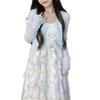 Sweet and spicy lotus leaf edge 2026 new French temperament niche floral dress women's summer new suspender skirt