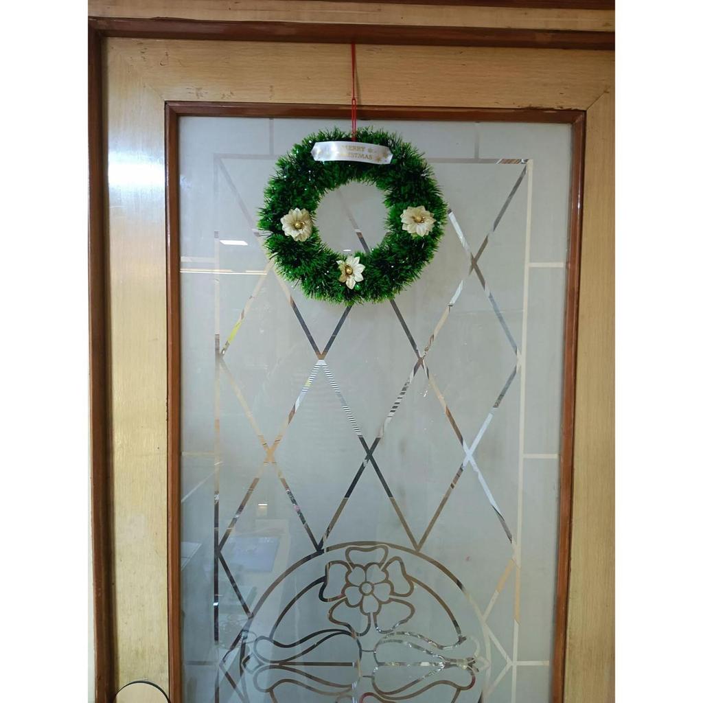 Christmas Wreath for Front Door - Size 10 Inch, Wall Hanging, Decoration for Church, Home, Office, Shopping Malls, Shops,Christmas Decoration Item