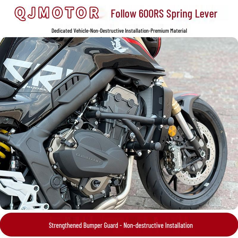 600RS Aluminum Alloy Spring Head Bumper with Carbon Steel Guard for Racing Bar Modification