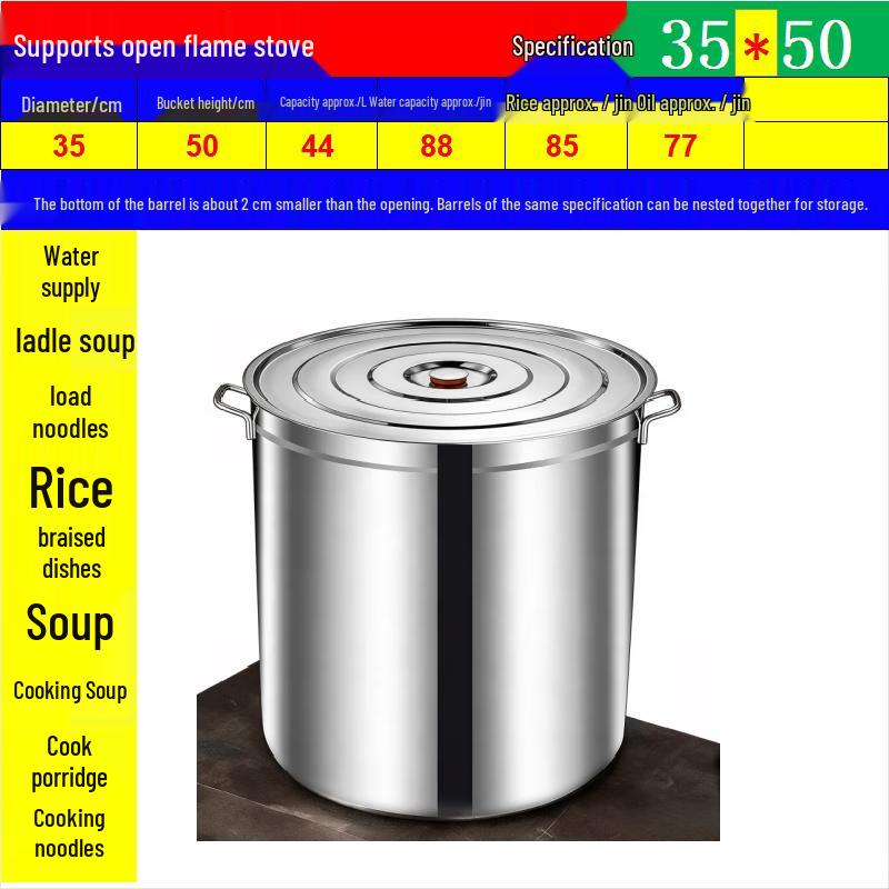 

Thickened Stainless Steel Large Soup & Stew Pot with Lid