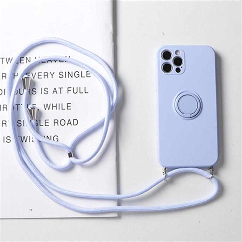 Ringhalter-Tragegurt-Hülle Für Samsung Galaxy S25 Ultra S24 FE S23 Plus A55 A54 A35 A15 Crossbody-Lanyard Magnetische Silikonhülle