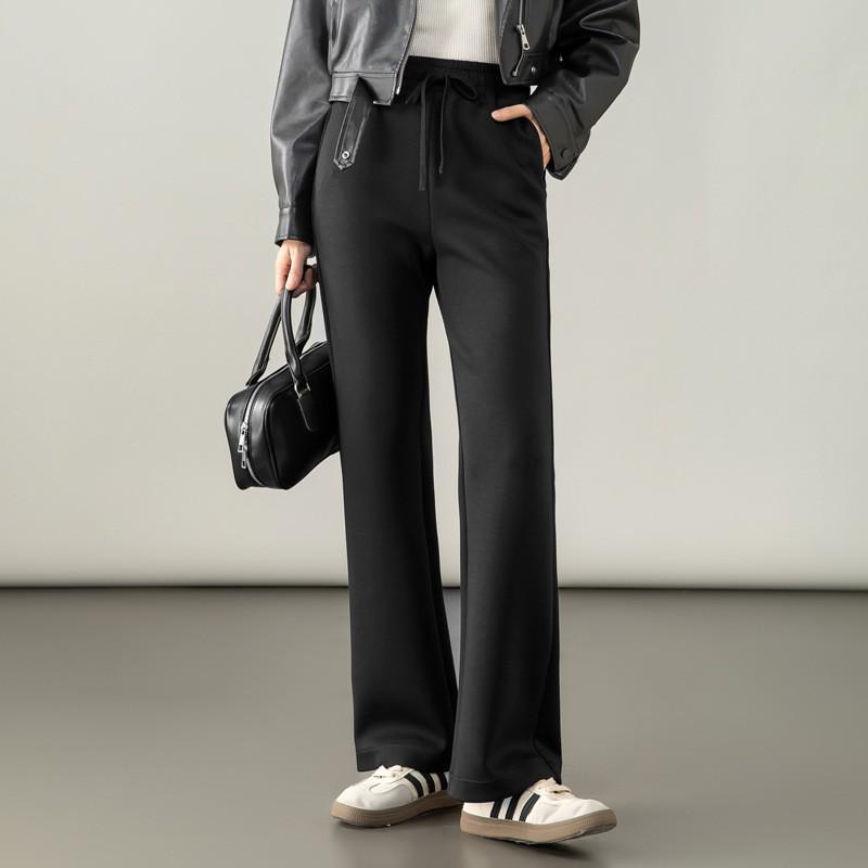 Women's High-Waisted Slimming Gray Cropped Flare Pants - Modal Cotton, Spring/Autumn 2025