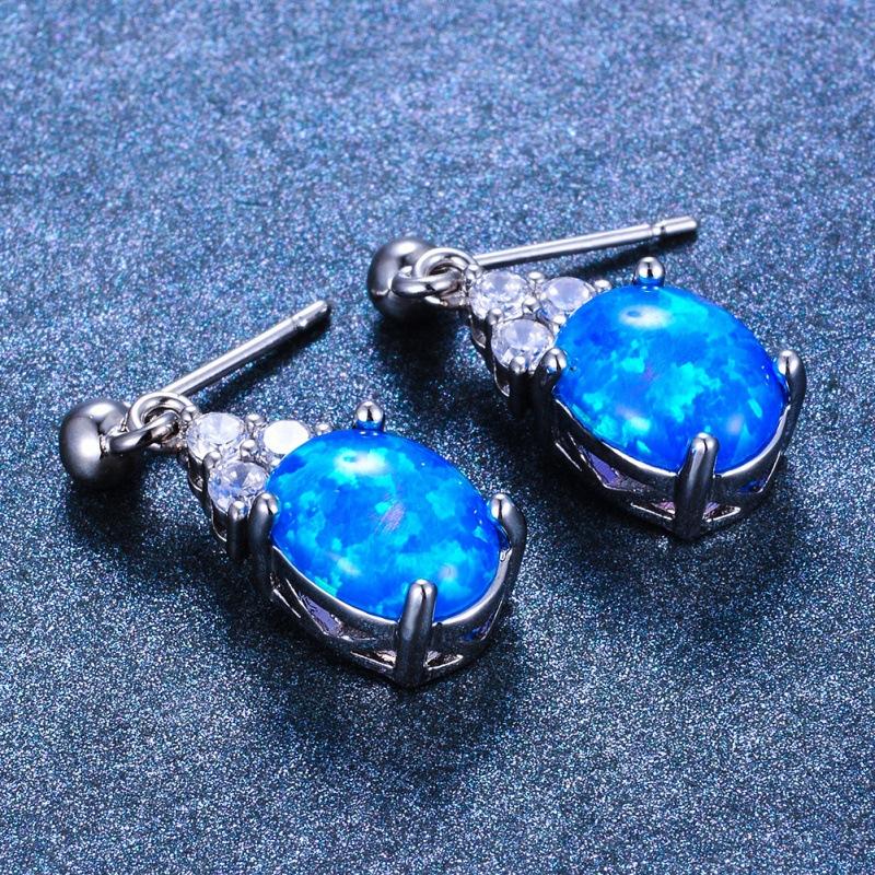 Simple style platinum oval stud earrings women s fashion face small earrings