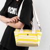 All-match Ladies Shoulder Bag Aesthetic Design Striped Canvas Bag