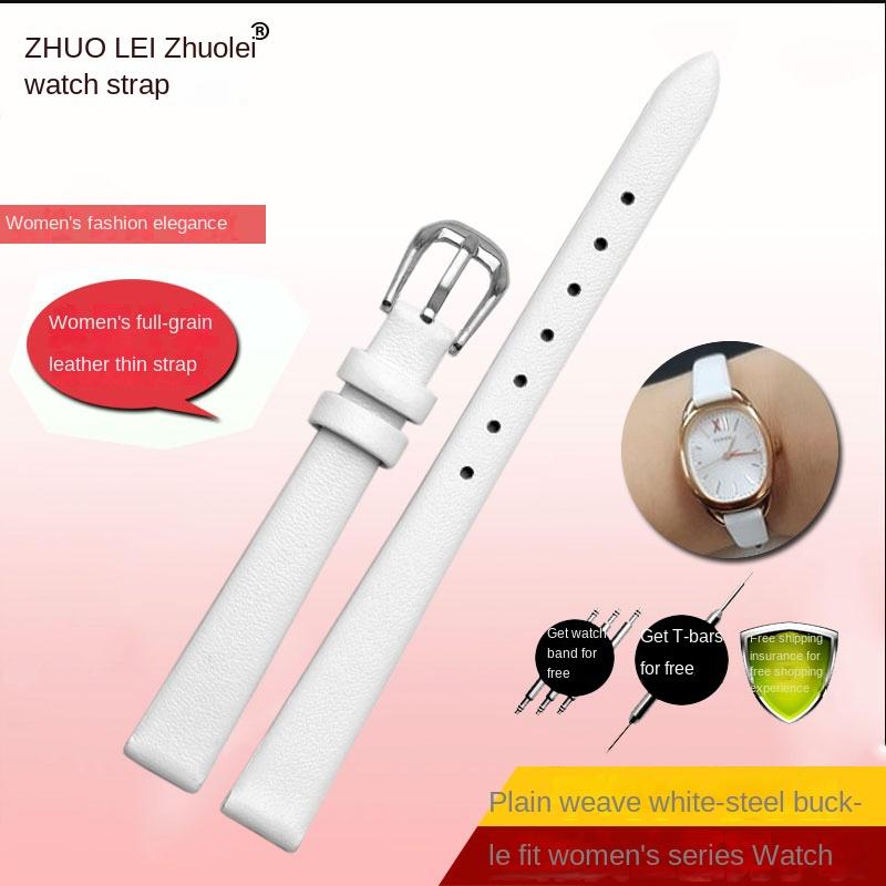 Pro jakoukoli značku Módní kožený řemínek na hodinky dámský mini Štíhlý malý rozměr pásek 6mm 8mm 10 12 14 16mm černý hnědý červený bílý modrý řemínek