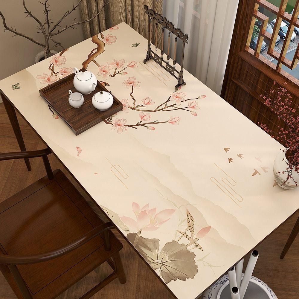 1pcs New Chinese calligraphy desk mat, learning desk mat, waterproof and oil resistant, Chinese style desktop protection mat
