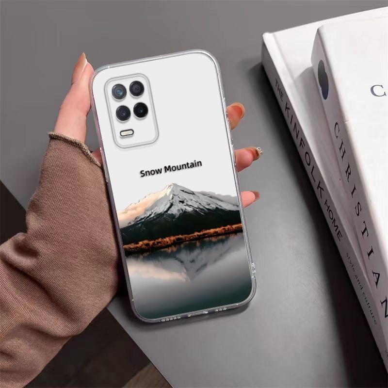 

Realme8Pro 5G Mobile Phone Case Niche Landscape Art Girlfriend Small Fresh Snow Mountain Retro Realme8Pro 5G [Single Shell]