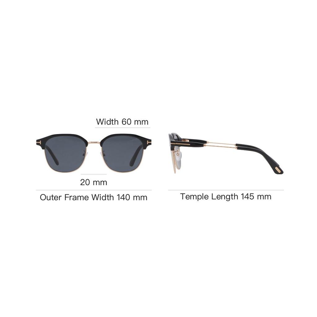 TF Logo Design Acetate Irregular Shape Sunglasses Men sunglasses Black FT0890K01A
