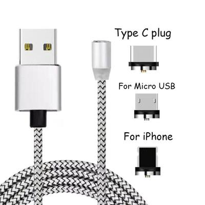 Three In One Magnetic Suction Data Cable Suitable For iPhone Huawei Xiaomi Mobile Phone Charging Cable 2A Fast Charging