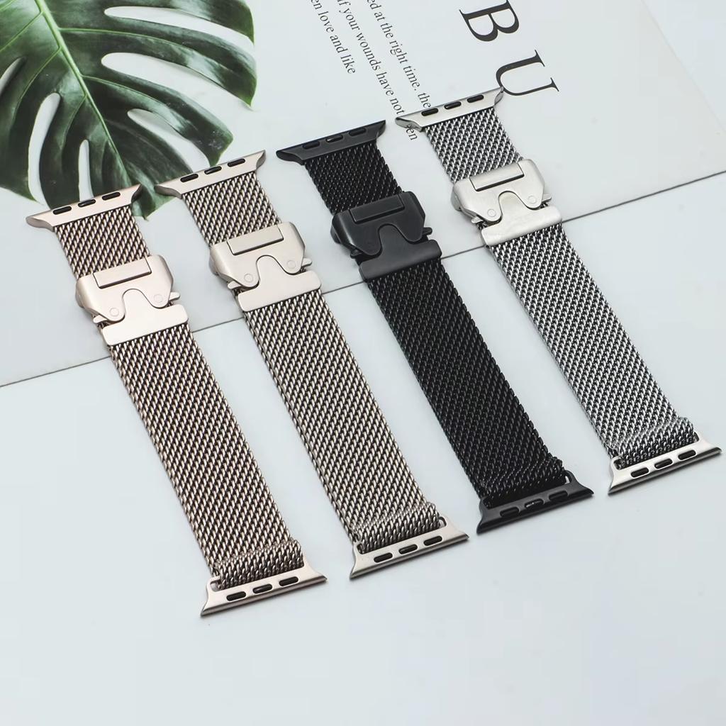 straps for Apple Watch series 10 band 46mm 40mm 44mm 45mm 41mm 49 42mm Milanese Loop Bracelet correa iWatch 9 8 7 6 se Ultra 2 3