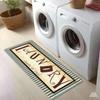 English Letter Printed Crystal Velvet Rug For Laundry Room, Kitchen And Bathroom - Easy To Clean, Suitable For Home Decor