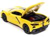 Autoworld 2020 Chevrolet Corvette C8 Stingray Accelerate Yellow with Twin Black Stripes "Sports Cars" Limited Edition To 15702 Pieces Worldwide 1/64 D