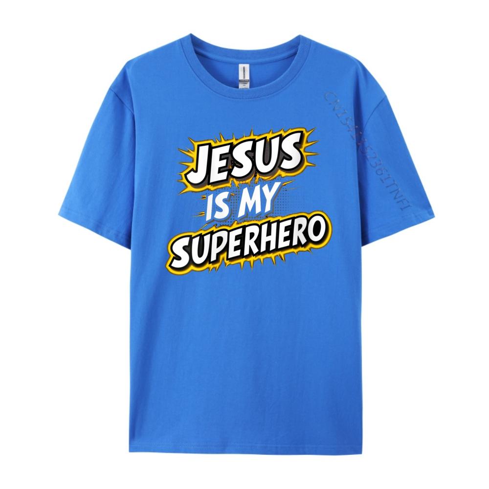 Womens Jesus Is My Superhero Christian God Religious Comic Boy Graphic Tees Unisex Unisex's Shirt harajuku clothing