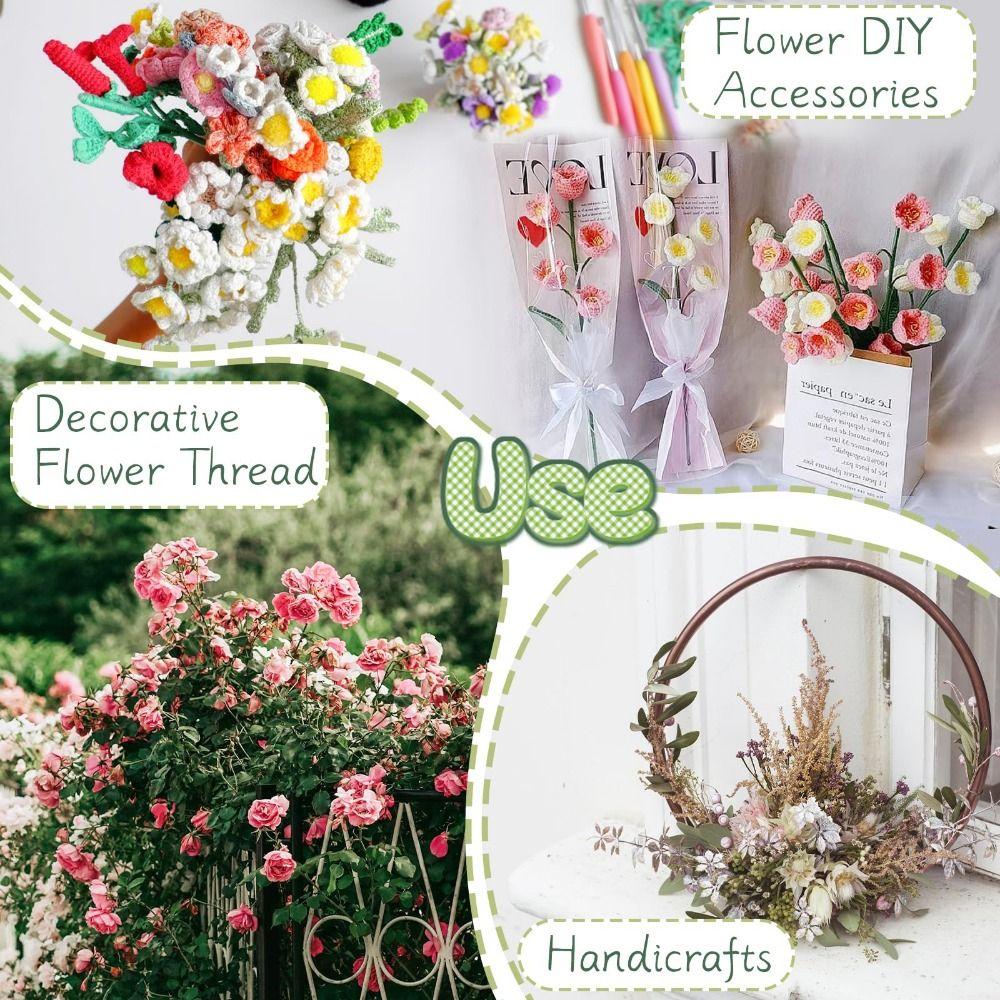 Flexible Iron Floral Wire Stems Paper Covered Floral Stem Wire for 100Pcs Christmas Wreaths