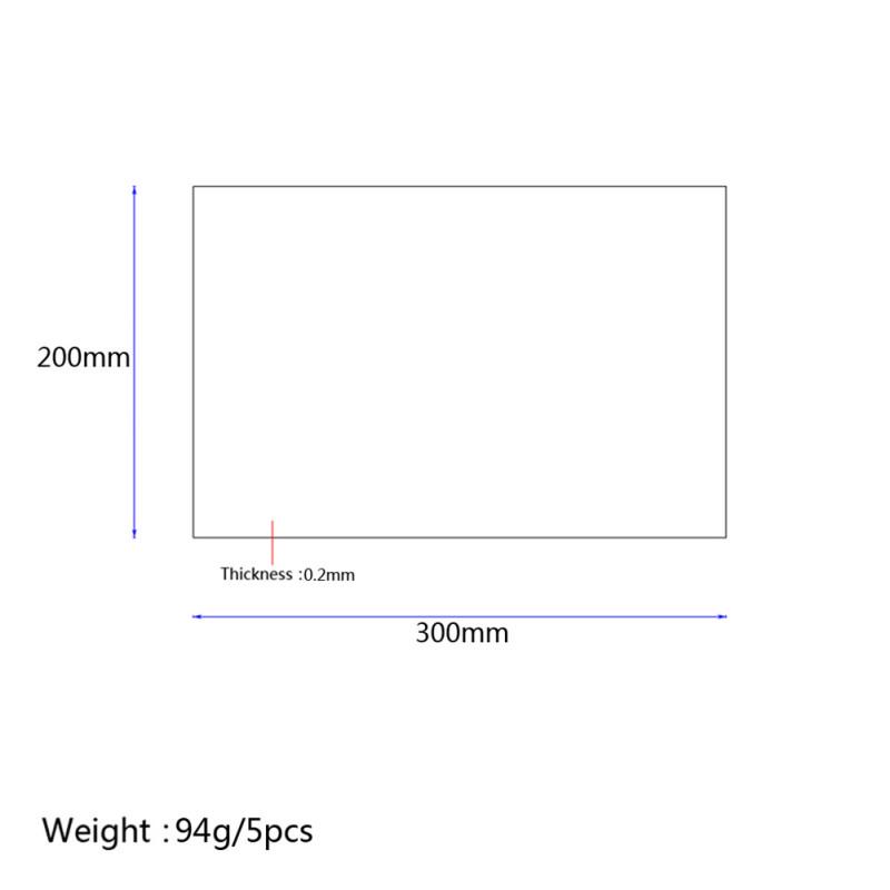 5pcs 300*200mm Copper Foil Sheet 0.2mm Thickness Conductive Adhesive Tape Electro Magnetic