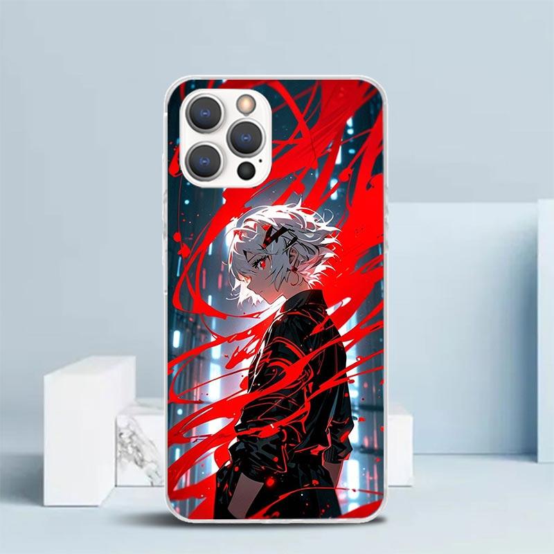 G-Ghoul Tokyo Touka Kirishima Soft Cover for iPhone 16 17 Air 15 14 Pro Max 16E Phone Case 13 Mini 12 11 7 SE 8 Print Pattern Fi