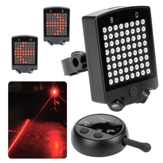 Bicycle Bike Remote Control USB Rechargeable Rear Tail Turn Signal Light Lamp