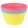 6x Plastic Reusable Travel Picnic Bowls Set 400ml