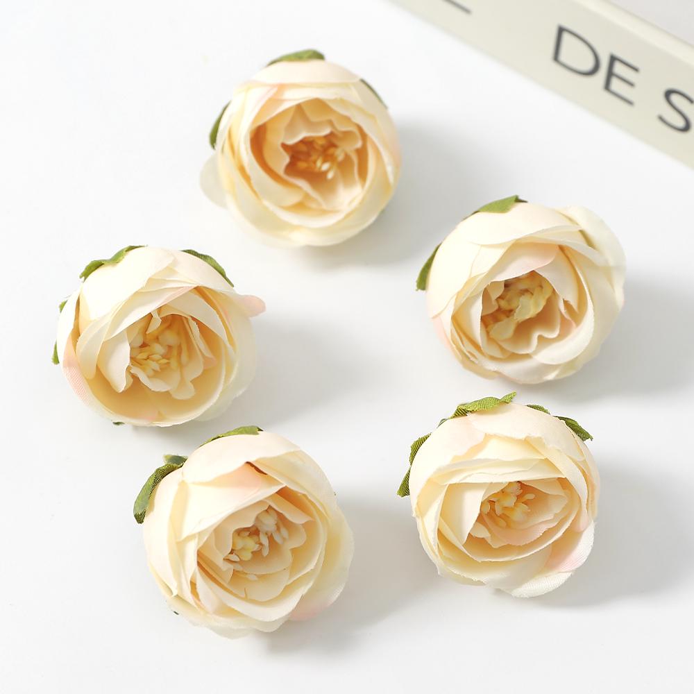 10/20Pcs Small Stamen Rose Artificial Flower Head Fake Flower for Home Decor Bride Clothing Craft Gift Garland Wedding Decoratio