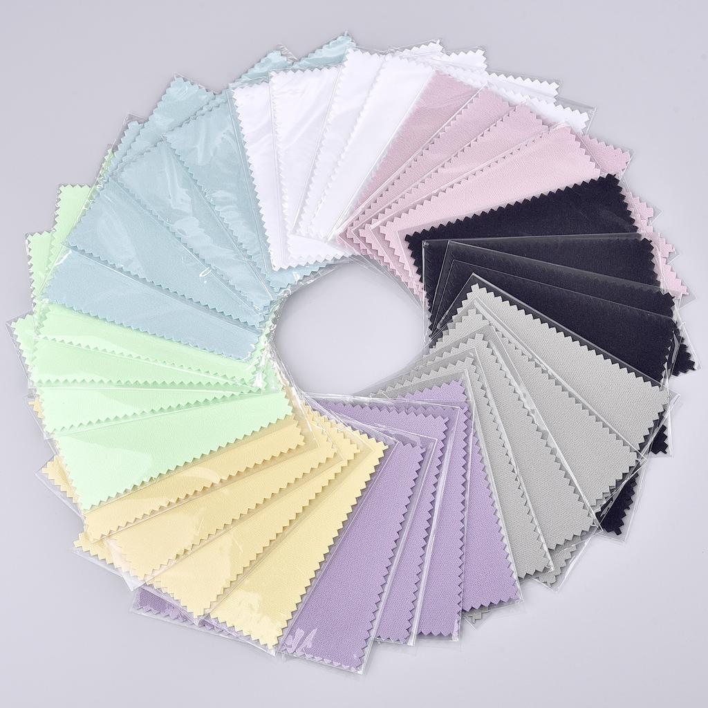 50pcs 8x8cm Silverware Polishing Cloth Jewelry Cleaner Cloth Wipes For Silver Gold Platinum Cleaning Keep Coin Ring Clean Shiny