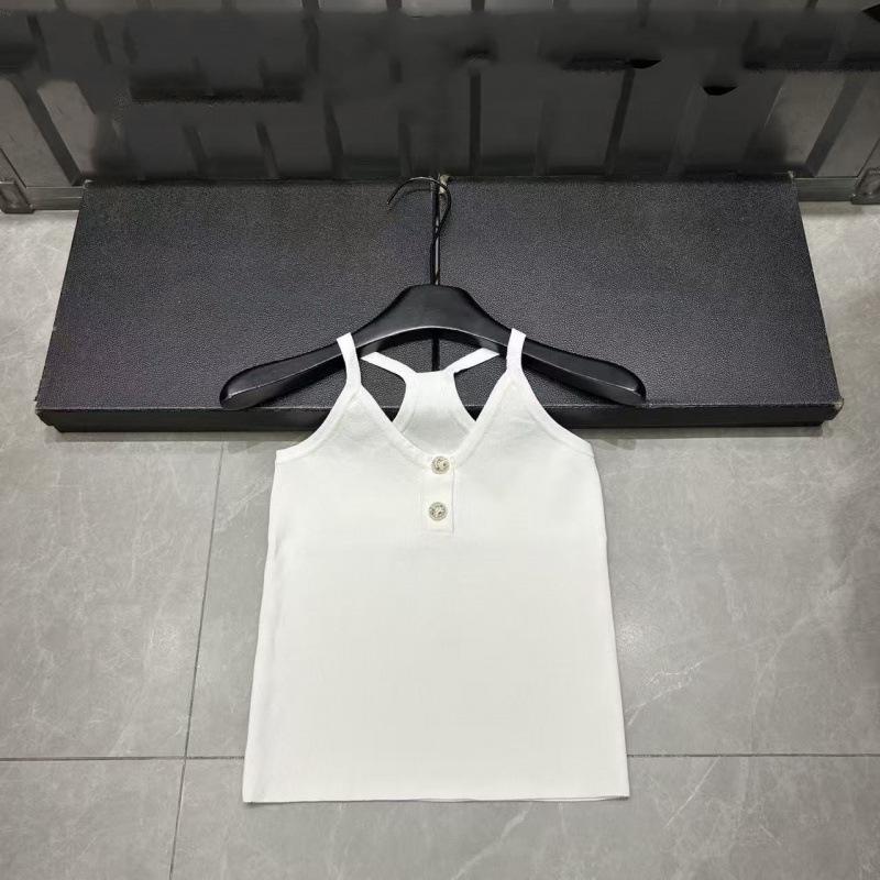 European Style Slim Fit Solid Color Knit Camisole - Spring 2026